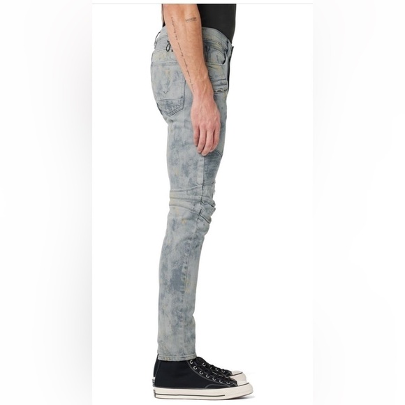 Men’s Hudson blinder biker v2 ripped Moto skinny jeans NWT - Picture 3 of 7